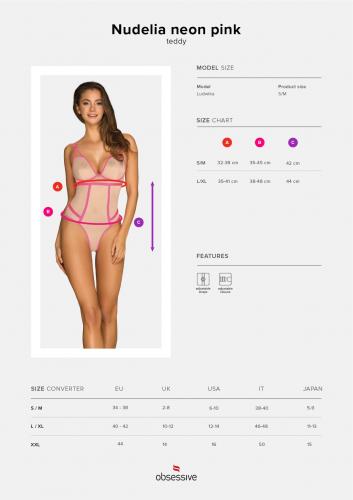 Nudelia Opvallende Body – Nude/Roze – Obsessive