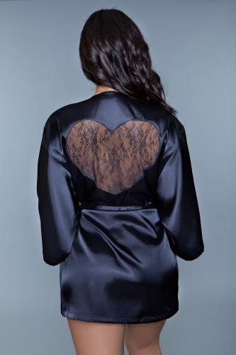 Amora Kimono Met Hart – Zwart – Be Wicked