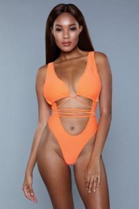 Makayla Monokini – Oranje – Be Wicked Swimwear