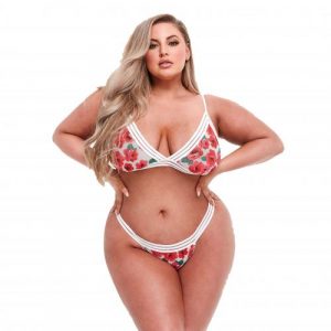 Baci – White Floral & Lace 2-delige BH Set – Curvy – Baci Lingerie