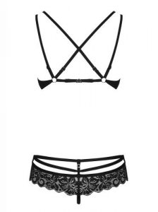 2-Delige Kanten BH Set – Zwart – Obsessive