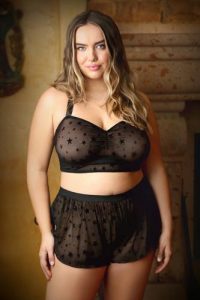 Nova Star Print Halter Top Met French Knickers – Curvy – Curve