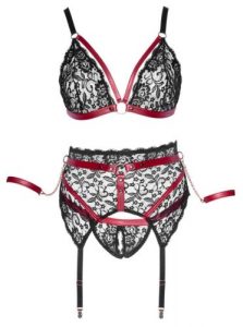 BH Bondage Jarretel Set – Zwart – Cottelli Bondage