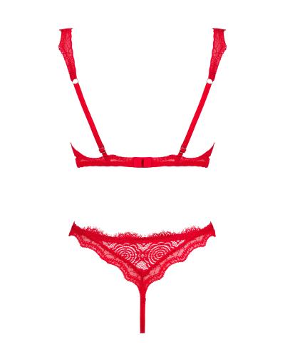 Bergamore 2-delige Open BH set – Rood – Obsessive