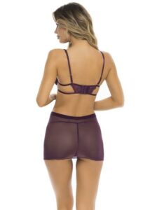 Sneak Peak Babydoll Set – Paars – Rene Rofe