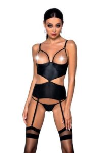 Jannies Open Cups Korset  – Zwart – Passion