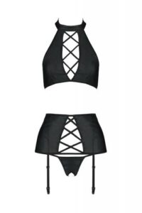 Nancy Set met Open Kruis – Zwart – Passion
