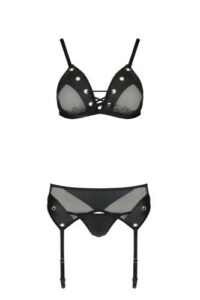 Nessy Jarretel Setje Curvy – Zwart – Passion
